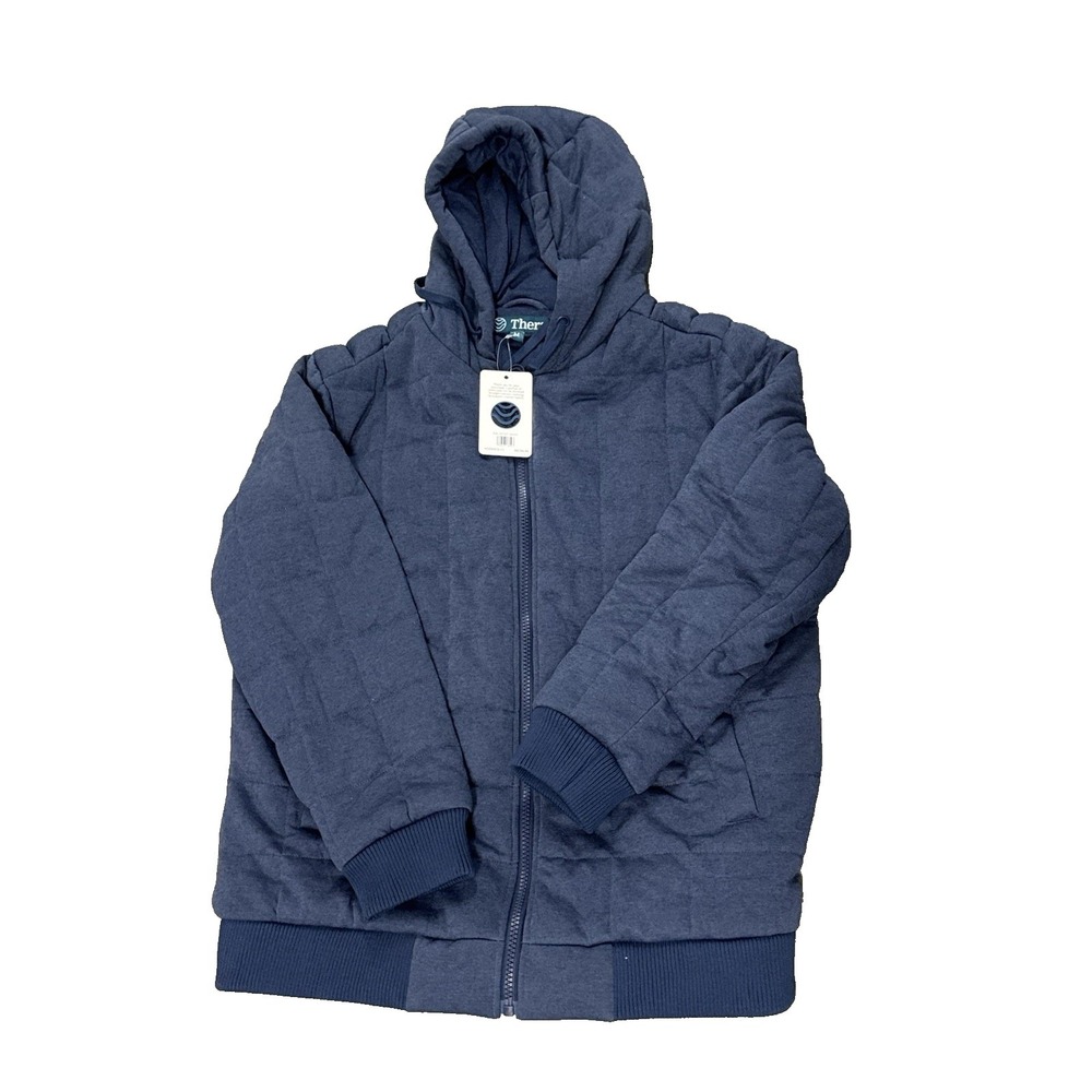 Thera Hoodie Weighted Relaxation Zip Hooded Jacket 10 lb Medium Calming Navy NEW